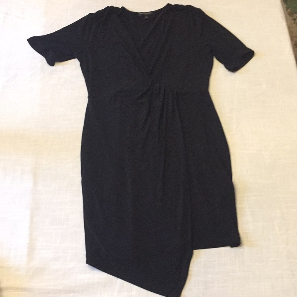 Banana Republic black knit short sleeve dress
